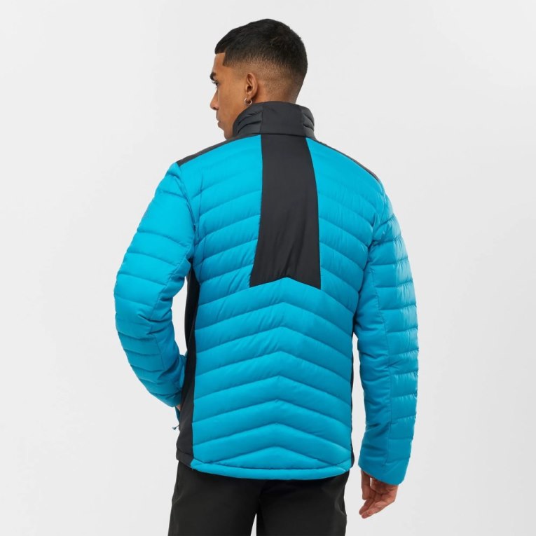 Turquoise Salomon Essential Xwarm Down Men's Insulated Jackets | IE UJ5471